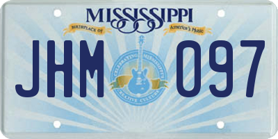 MS license plate JHM097