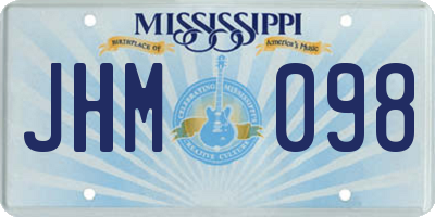 MS license plate JHM098