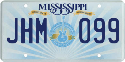 MS license plate JHM099