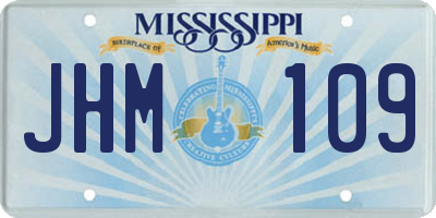 MS license plate JHM109