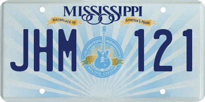 MS license plate JHM121