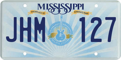 MS license plate JHM127