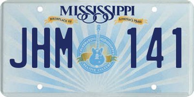MS license plate JHM141