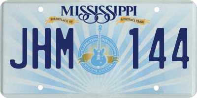 MS license plate JHM144