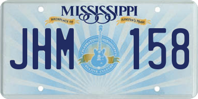 MS license plate JHM158