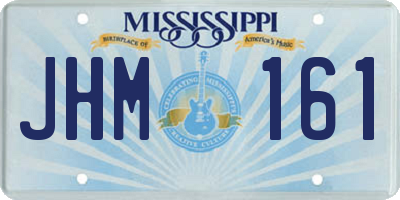MS license plate JHM161
