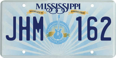 MS license plate JHM162