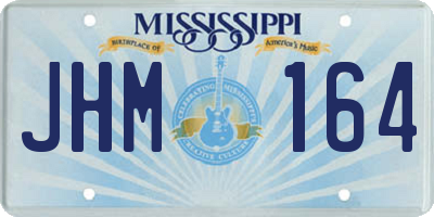 MS license plate JHM164