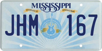 MS license plate JHM167