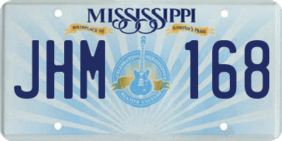 MS license plate JHM168