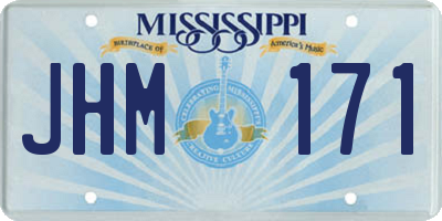 MS license plate JHM171