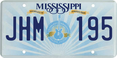 MS license plate JHM195