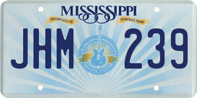 MS license plate JHM239
