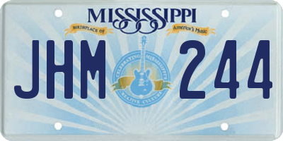 MS license plate JHM244