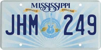 MS license plate JHM249