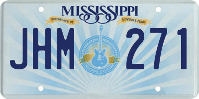 MS license plate JHM271