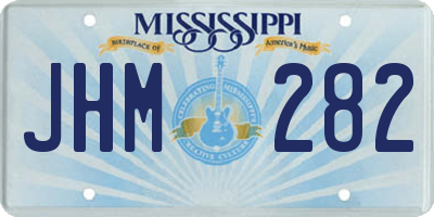 MS license plate JHM282