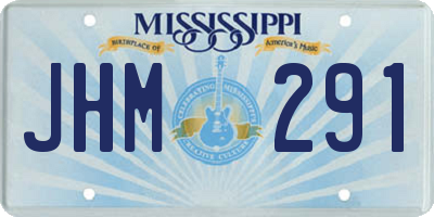 MS license plate JHM291