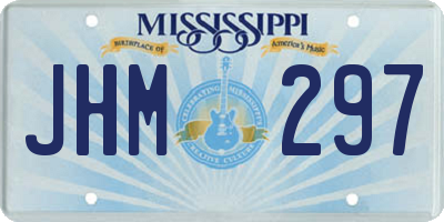 MS license plate JHM297