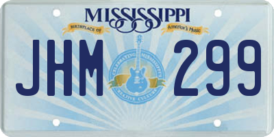 MS license plate JHM299