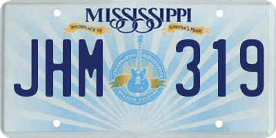 MS license plate JHM319