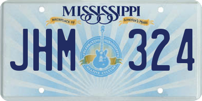 MS license plate JHM324