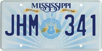 MS license plate JHM341