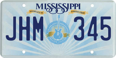 MS license plate JHM345