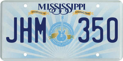 MS license plate JHM350