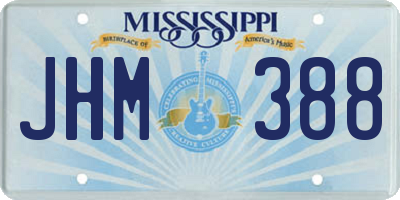 MS license plate JHM388