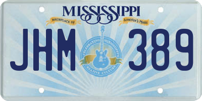 MS license plate JHM389