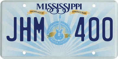 MS license plate JHM400