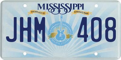 MS license plate JHM408