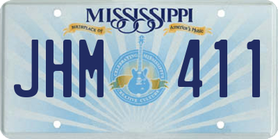 MS license plate JHM411