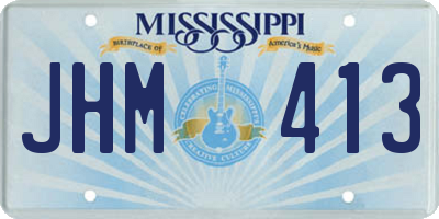 MS license plate JHM413