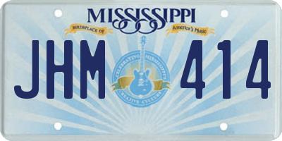 MS license plate JHM414