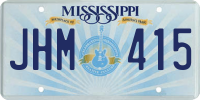 MS license plate JHM415