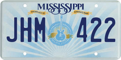 MS license plate JHM422
