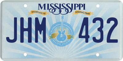 MS license plate JHM432
