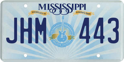 MS license plate JHM443