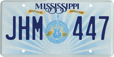 MS license plate JHM447