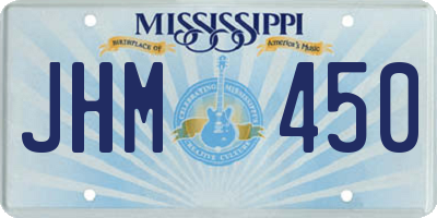 MS license plate JHM450