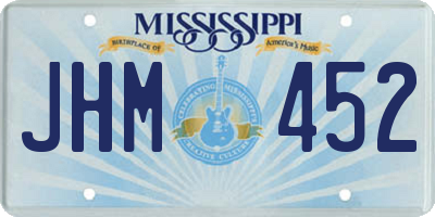 MS license plate JHM452