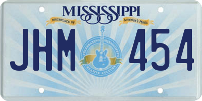 MS license plate JHM454