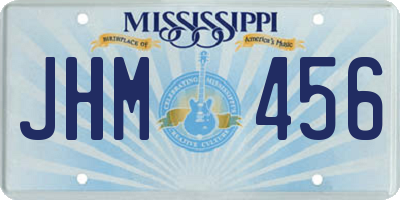 MS license plate JHM456