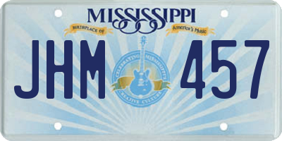 MS license plate JHM457