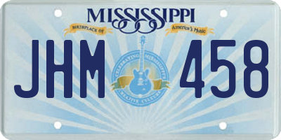 MS license plate JHM458