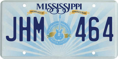 MS license plate JHM464