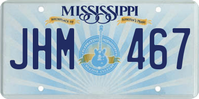 MS license plate JHM467