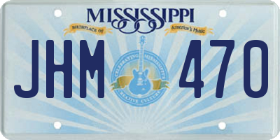 MS license plate JHM470